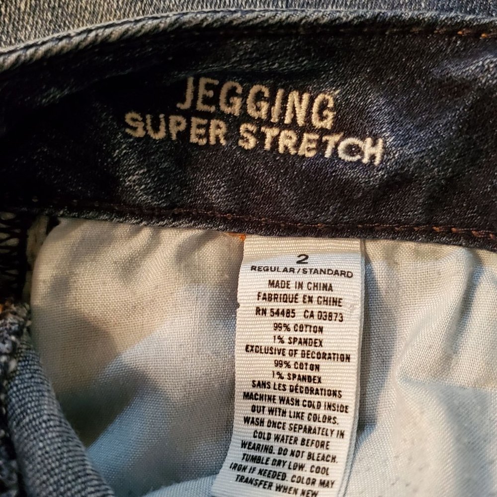 American Eagle Outfitters Jegging Stretch Straight Leg Blue Jeans Women's Size 2 - Picture 7 of 8